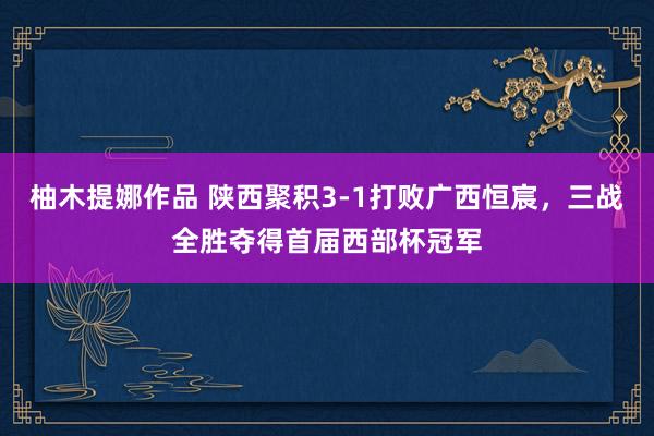 柚木提娜作品 陕西聚积3-1打败广西恒宸，三战全胜夺得首届西部杯冠军
